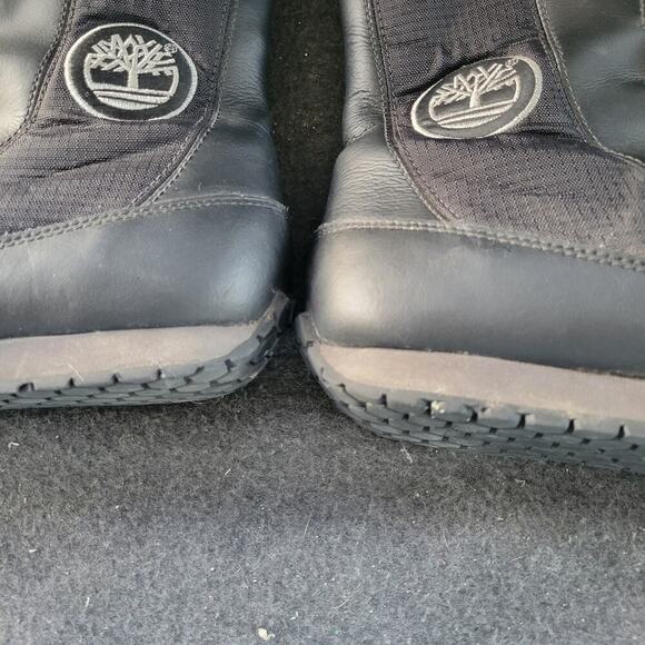 Timberland Grammercy Tall Leather Black Boots Fur Waterproof Winter Size 9 - Picture 5 of 15